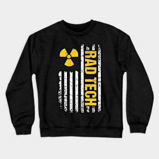 Patriotic Radiology, technologist's radiologic Xray with the Americn flag Crewneck Sweatshirt